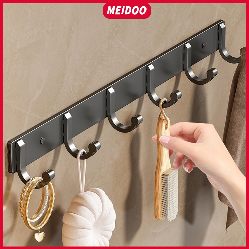 Meidoo ตะขอติดผนังอัพเกรดแบบไม่มีหมัดสามารถใช้ในห้องน้ํา ห้องครัว และหลังประตู