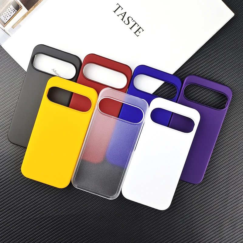 Simple Ultra-thin Matteเคสโทรศัพท์สําหรับGoogle Pixel 9 Pro XL 8A 7 Pro 7A 6 Pro 6A 5A Pixel 10 Pro XLปลอกหรูหราสีทึบป้องกันลายนิ้วมือPC Hardปกหลัง