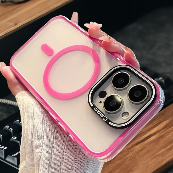【Matte acrylic hard case/Rose Red】เคส compatible for iphone 11 12 13 14 15 16 pro max case