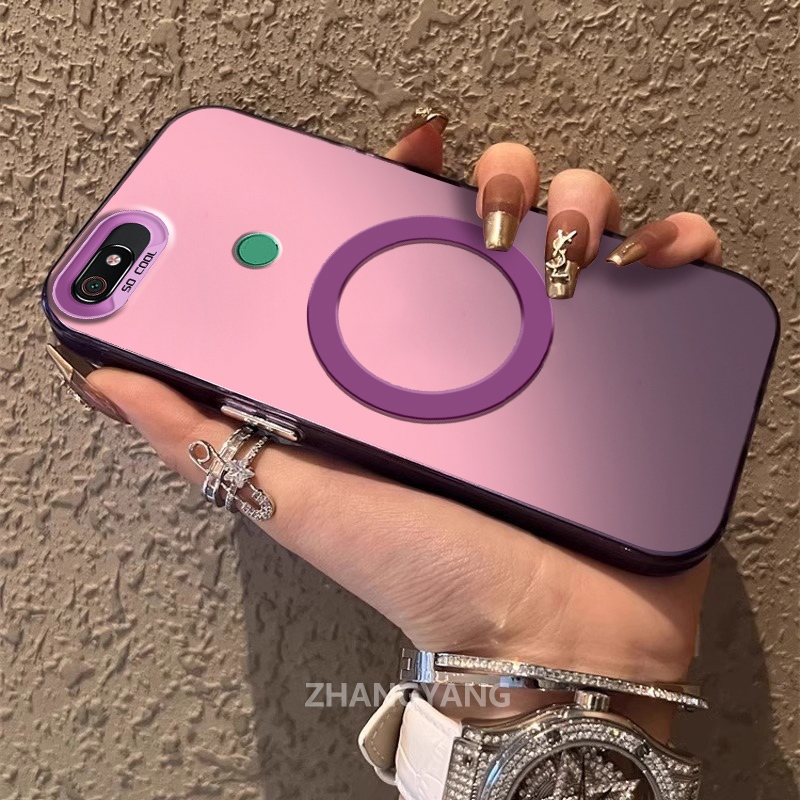 เคสสําหรับ OPPO F7 F5 ซิลิโคนวัสดุเคลือบเคสโทรศัพท์ TPU ความงามการออกแบบใหม่ของแหวนดูดแม่เหล็กสําหรับโทรศัพท์มือถือ