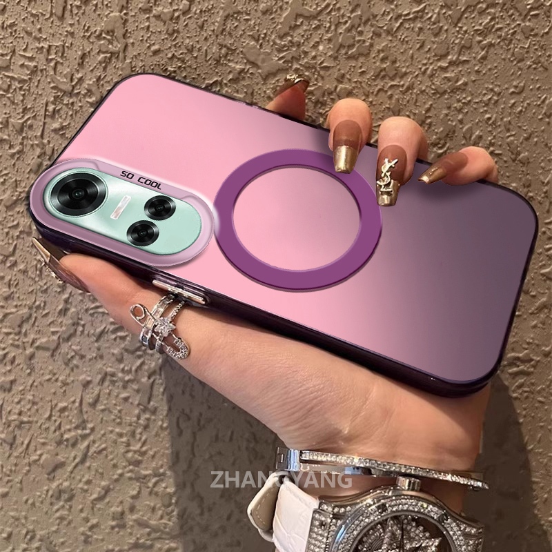สําหรับ OPPO Reno 10 5G Reno 10 Pro 5G ซิลิโคนวัสดุเคลือบเคสโทรศัพท์ TPU ความงามการออกแบบใหม่ของแหวนดูดแม่เหล็กสําหรับโทรศัพท์มือถือ