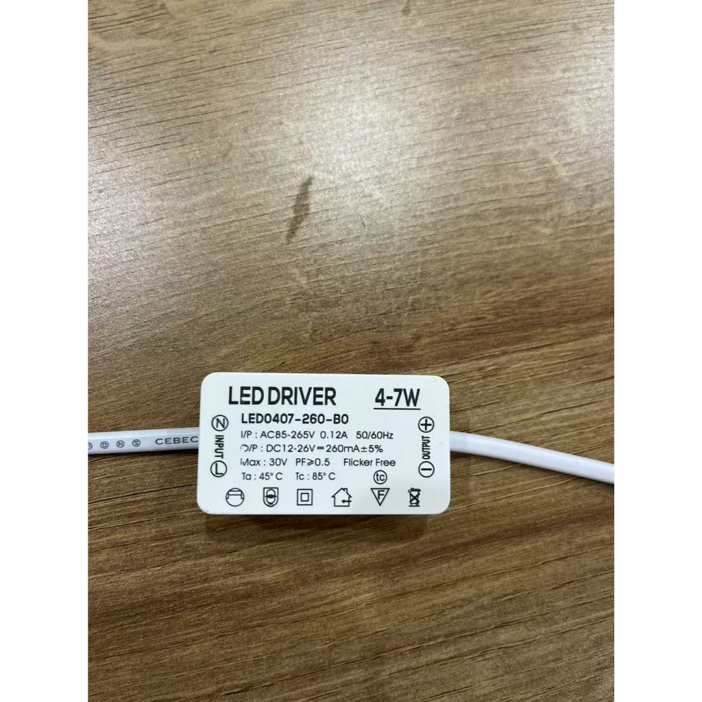 260ma DC 12V ~ 25V (4-7)x 1W Isolated Led Driver 4W 5W 6W 7W แหล่งจ่ายไฟ AC 110V 220V สําหรับไฟเพดาน