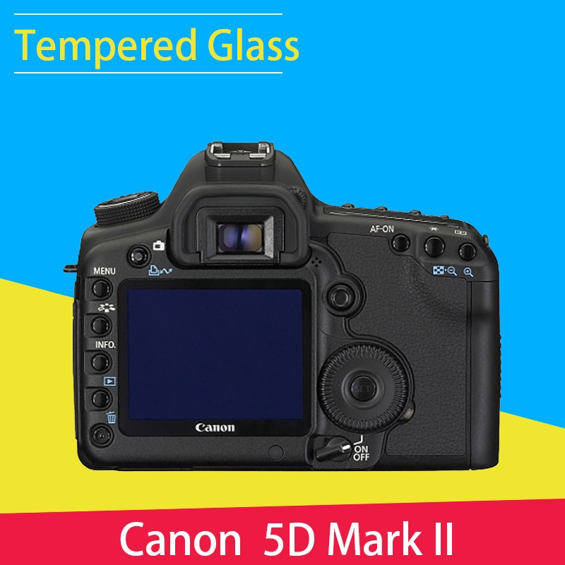 Canon 5D2 กระจกนิรภัยป้องกันหน้าจอฟิล์ม LCD สําหรับ Canon EOS 5D Mark II