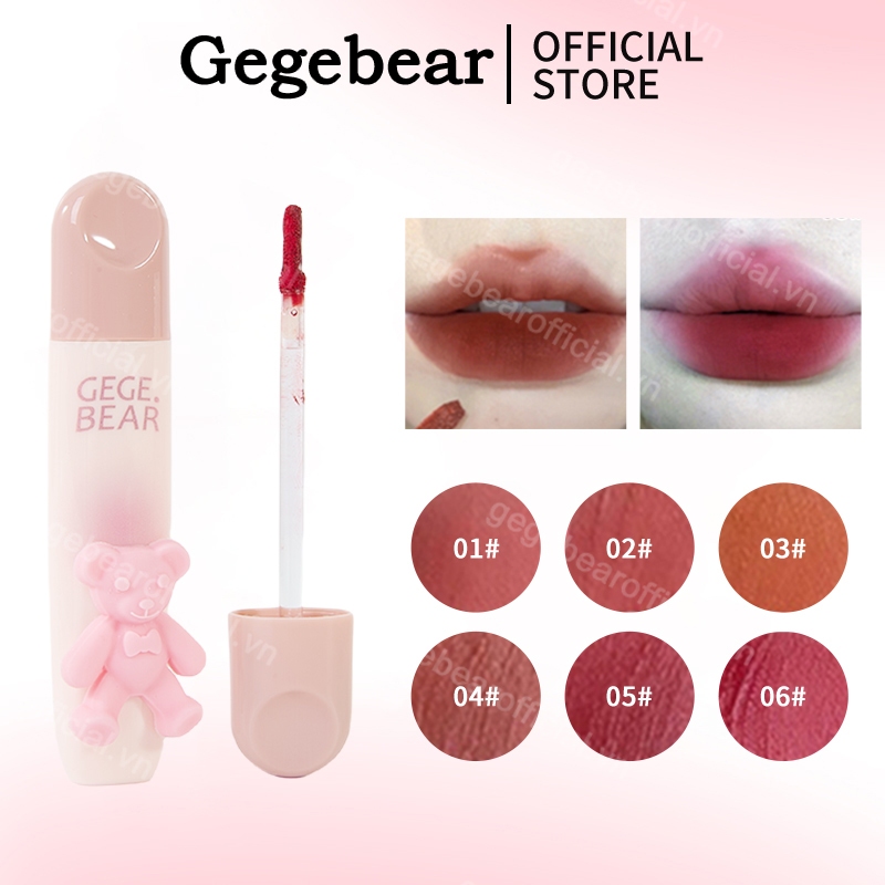 gegebear ลิควิดลิปสติก เนื้อแมตต์ กันน้ำ ติดทนนาน lipstick ติดทนนาน 8ชม 2.5g