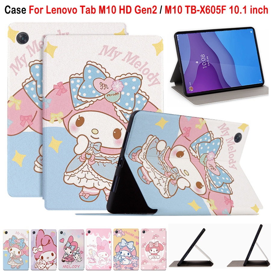 สําหรับ Lenovo Tab M10 HD Gen2 10.1 นิ้วคุณภาพสูงหนังกันกระแทกฝาครอบ TB-X306 X306F X306X X505 X605 TabM10 X605F X605L แฟชั่นการ์ตูนอะนิเมะทาสีกรณีแท็บเล็ต
