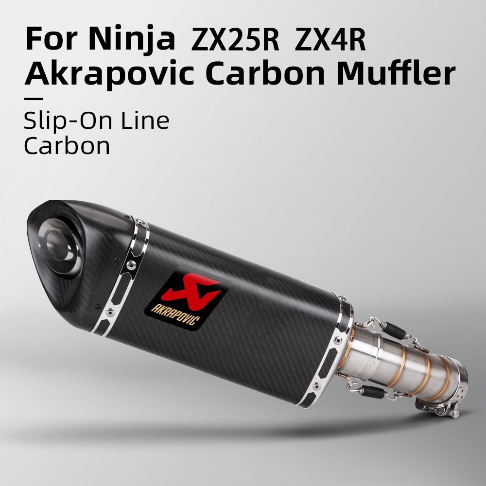 สําหรับ KAWASAKI zx25r zx25rr ZX4R ZX4RR รถจักรยานยนต์ Akrapovic ท่อไอเสียท่อดัดแปลงสแตนเลสกลาง Link