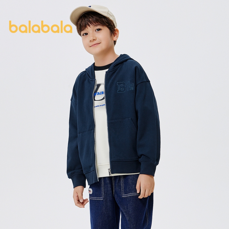 Balabala เสื้อแจ็คเก็ตสำหรับเด็กโต Zip-Up Hoodie