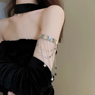 [เจวบิวตี้]โลหะดาวรักพู่เปิดสร้อยข้อมือยุโรปและสหรัฐอเมริกาความรู้สึกระดับสูงปลอกแขนแฟชั่นความรู้สึกการออกแบบแสงหรูหราเครื่องประดับมือขายส