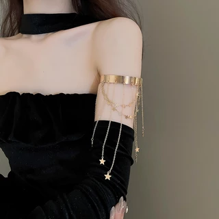 [เจวบิวตี้]โลหะดาวรักพู่เปิดสร้อยข้อมือยุโรปและสหรัฐอเมริกาความรู้สึกระดับสูงปลอกแขนแฟชั่นความรู้สึกการออกแบบแสงหรูหราเครื่องประดับมือขายส