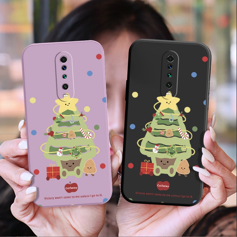 ปลอกสําหรับ Redmi K30 POCO X2 K30i K30 น่ารักสแควร์เคสโทรศัพท์กันกระแทก Soft TPU Cover