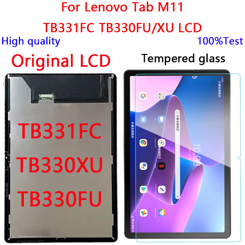 AAA + สําหรับ Lenovo Tab M11 TB330FU TB331FC TB330XU จอแสดงผล LCD Touch Screen Digitizer glass Assembly อะไหล่ซ่อม + กระจกนิรภัย
