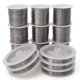 ลวดสตีลอ่อนขนาด 0.2-0.6mm สำหรับร้อยลูกปัดทำสร้อยคอ สร้อยข้อมือ DIY