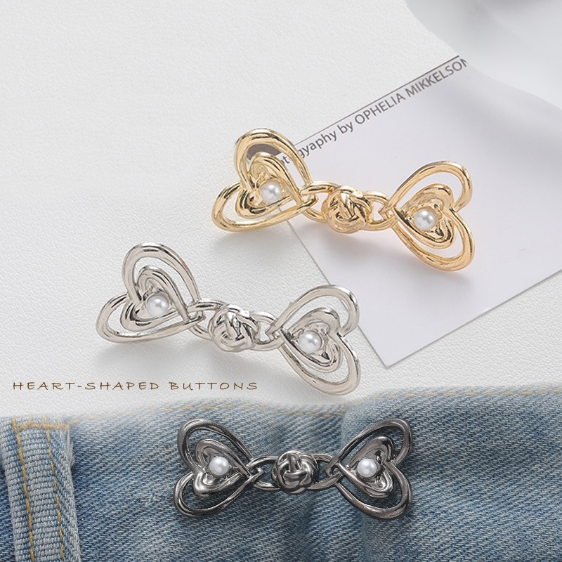 yunyuyuun 2 ชิ้น/เซ็ตปีใหม่สไตล์จีนเอวหัวเข็มขัดโลหะจีนปมไม่มีรอยต่อที่ถอดออกได้ ไม่มีเล็บ ไม่มีรอยต่อเอวลดแฟชั่นปรับโลหะเอวหัวเข - รูปที่ 3