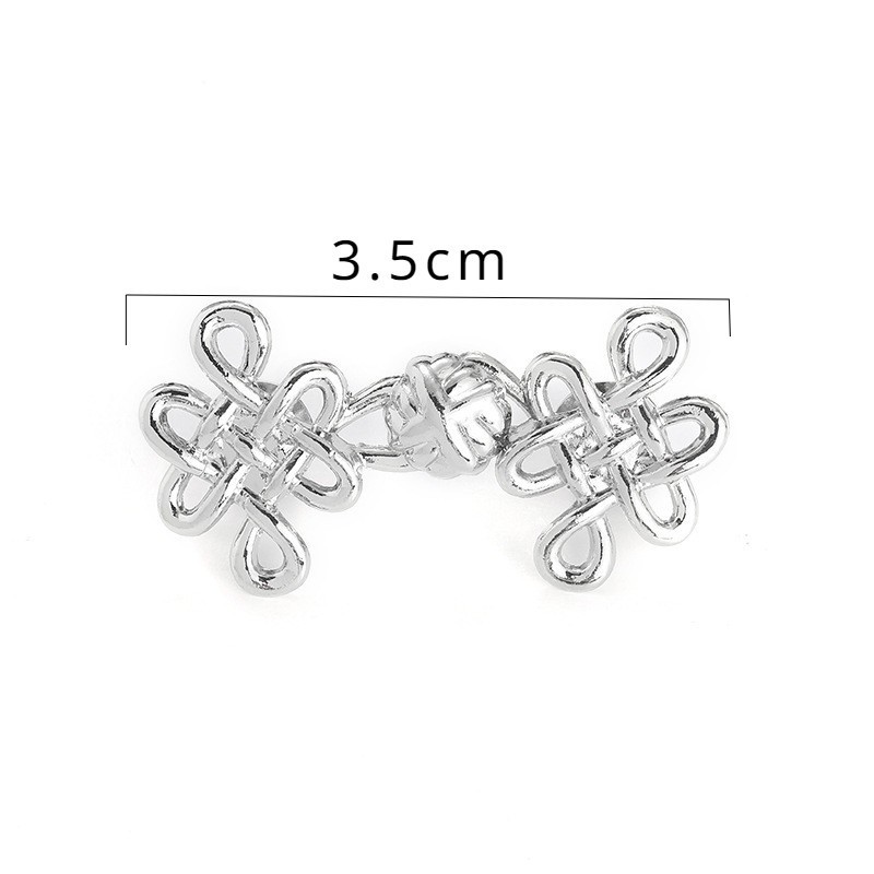 yunyuyuun 2 ชิ้น/เซ็ตปีใหม่สไตล์จีนเอวหัวเข็มขัดโลหะจีนปมไม่มีรอยต่อที่ถอดออกได้ ไม่มีเล็บ ไม่มีรอยต่อเอวลดแฟชั่นปรับโลหะเอวหัวเข - รูปที่ 7