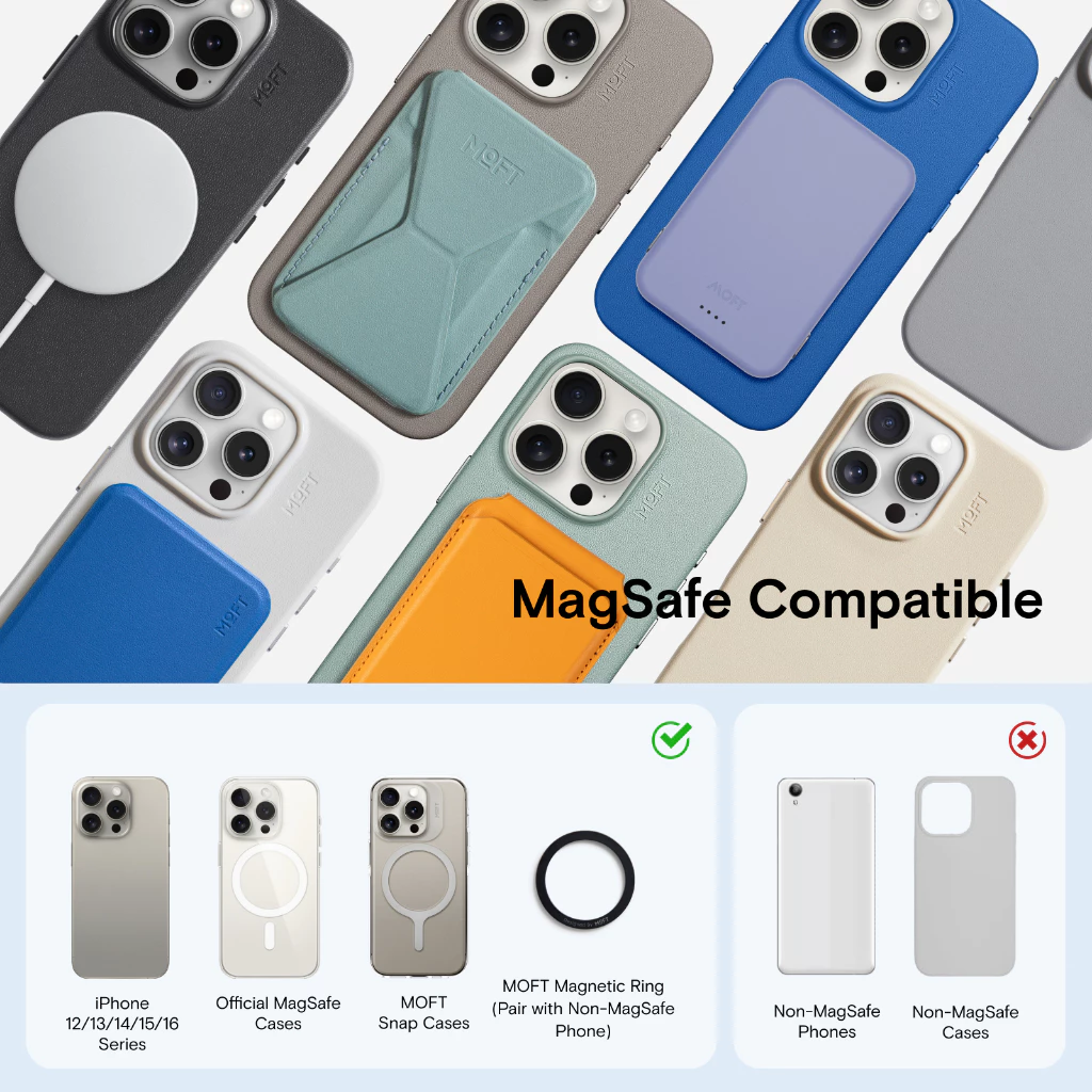 MOFT Snap Flash Wallet ขาตั้งโทรศัพท์มือถือ กระเป๋าสตางค์ พร้อม MagSaf ใช้งานสะดวก ทนทาน สําหรับสมาร์ทโฟน เปิดหน้าต่าง ID และบานพับเหล็ก thumbnail 6