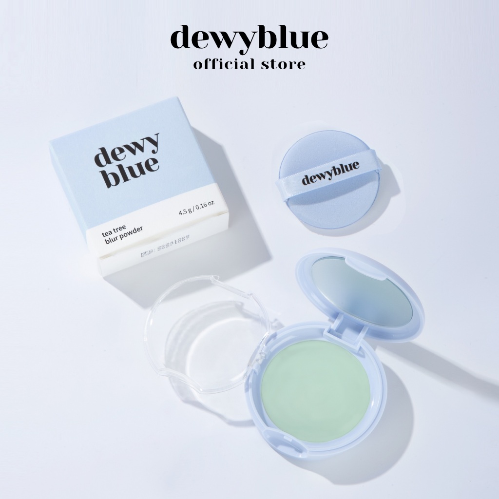 dewyblue tea tree blur powder_ แป้งคุมมันทีทรี ไม่มีสี ไม่มีฝุ่น คุมมัน ผิวมันต้องมี