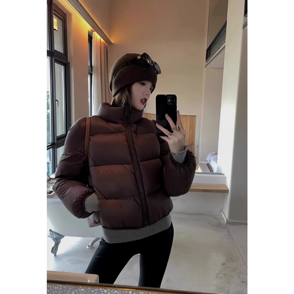 NZN NZN Melade Women 2024 เสื้อแจ็คเก็ตเบาะสั้นสไตล์ใหม่ขนาดเล็ก