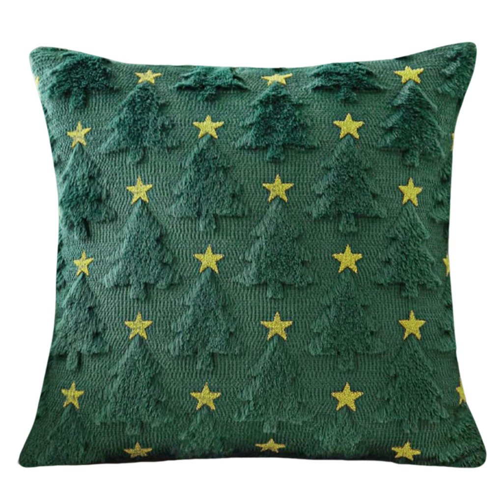 Xmas หมอนนุ่ม Faux Fur ตกแต่ง Xmas โยนหมอนสําหรับโซฟาโซฟา Decor