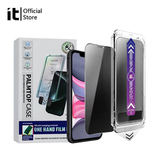 [it]9H ฟิล์มกันรอยความเป็นส่วนตัวความแข็ง ฟิล์มกระจกสําหรับ iPhone 13 12Pro 11Promax 14 15Plus 16ProMax xs xr ห้องสะอาด ฟิล์มกระจกขอบดําแกร่ง กระจกเต็มจอใส