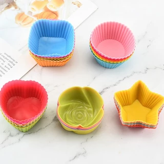 5/7 OST/10 ชิ้น/เซ็ตแม่พิมพ์เค้กซิลิโคนมัฟฟิน Cupcake แม่พิมพ์อบ DIY เครื่องมือตกแต่งเค้ก N