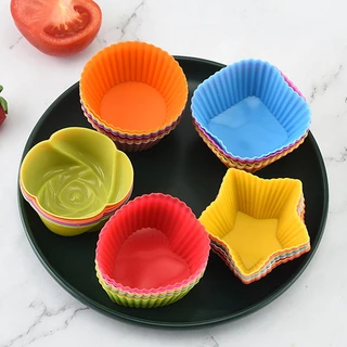 5/7 OST/10 ชิ้น/เซ็ตแม่พิมพ์เค้กซิลิโคนมัฟฟิน Cupcake แม่พิมพ์อบ DIY เครื่องมือตกแต่งเค้ก N
