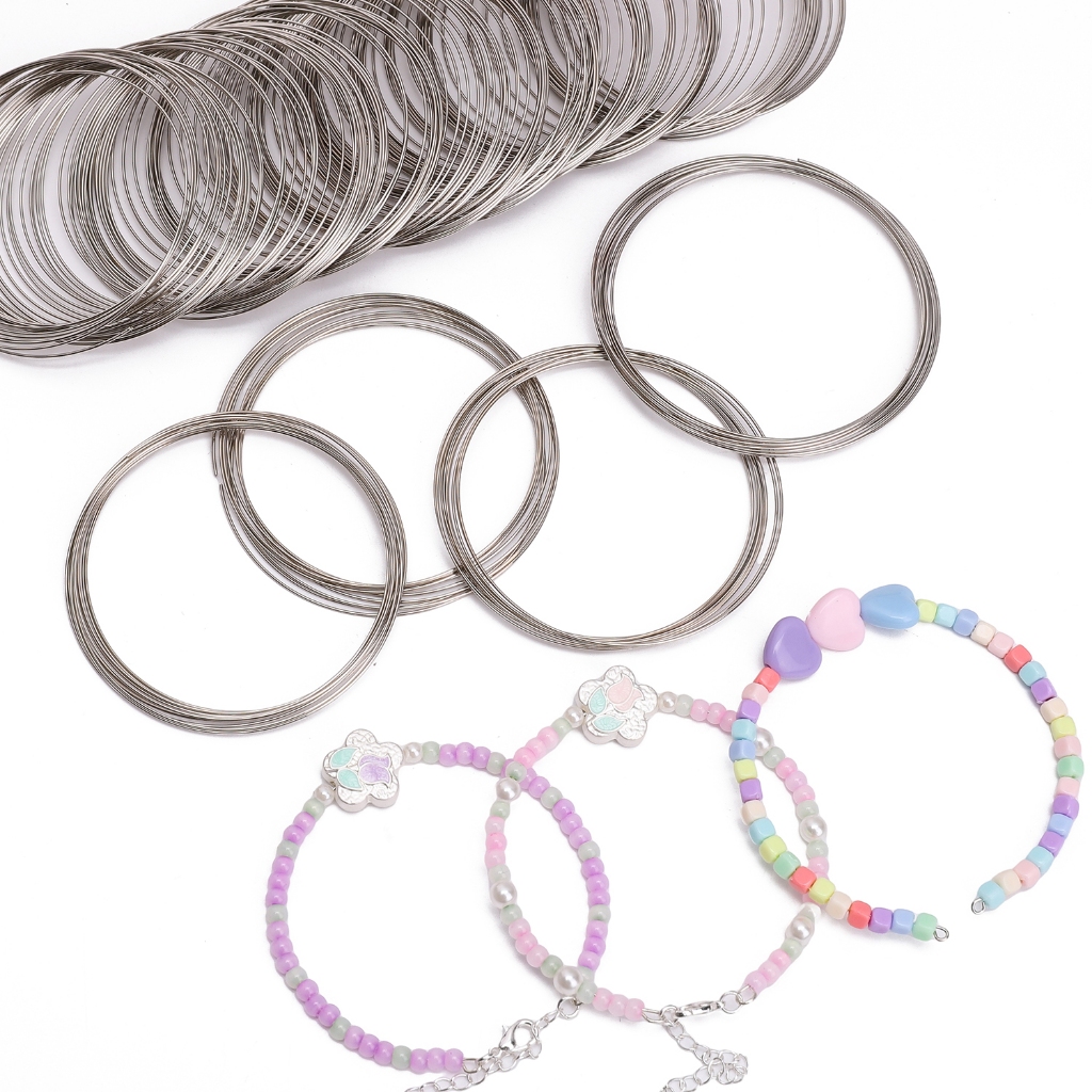 200ชิ้น/ถุง6มิลลิเมตร ลวดเหล็กสร้อยข้อมือแหวนอุปกรณ์เสริมสร้อยข้อมือใช้สําหรับ ทําเอง สร้อยข้อมือกระเป๋าเป้สะพายหลังจี้อุปกรณ์บ้ - รูปที่ 2