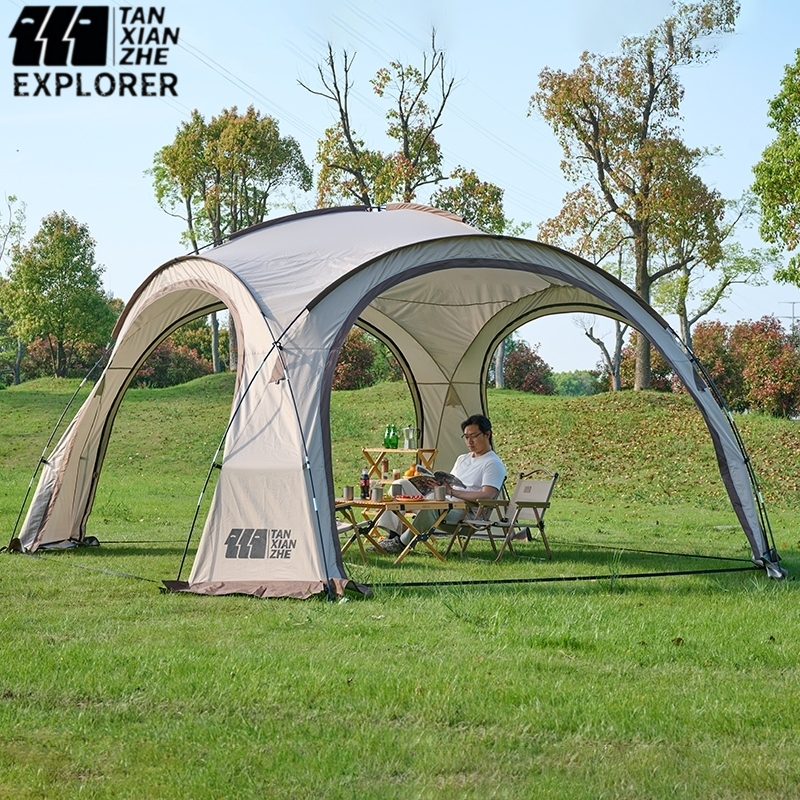 EXPLORER Outdoor Canopy Camping พร้อมสิ่งอำนวยความสะดวกกันฝนและกันแดดขนาดใหญ่