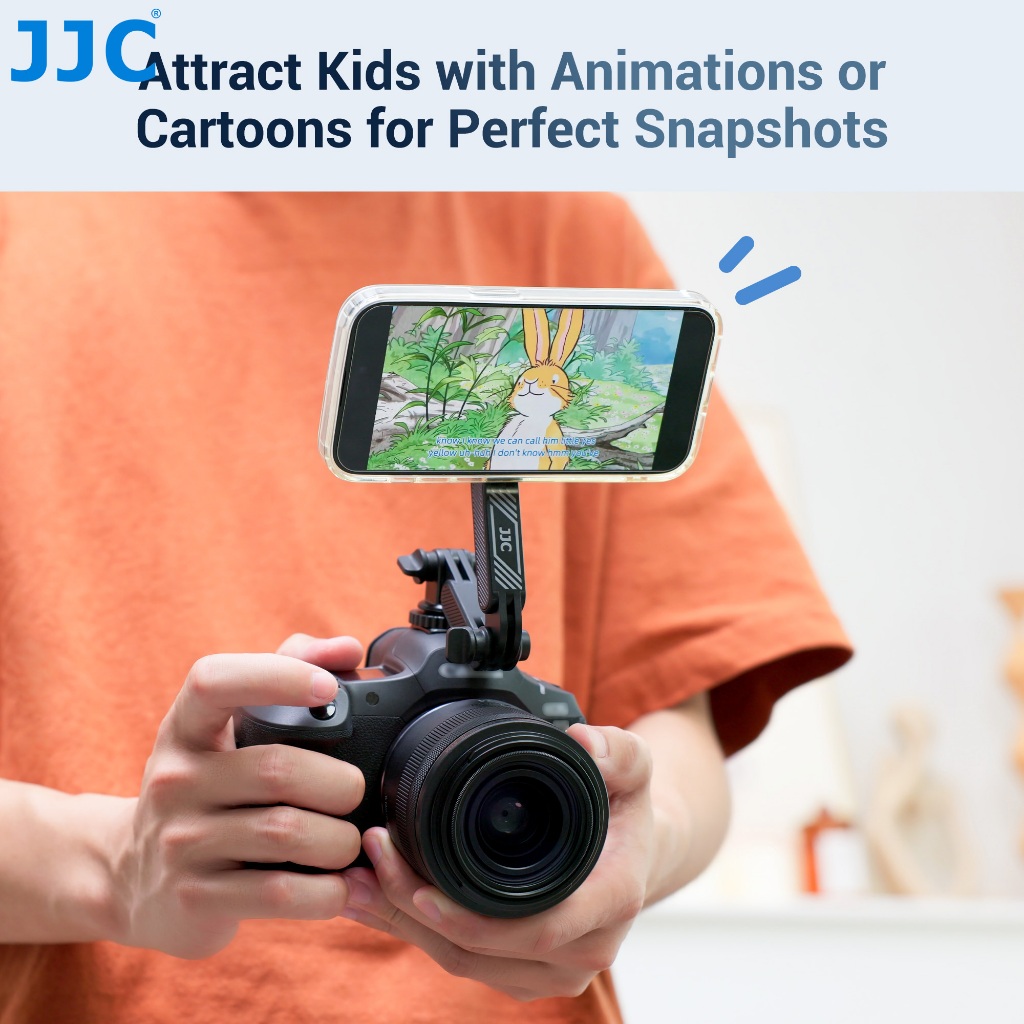 JJC กล้องฮอทชู Hot Shoe Adapter Magnetic Phone Holder ผู้ถือโทรศัพท์สําหรับ Mag-Safe โทรศัพท์มือถือ Apple 16 15 14 Pro Max & DJI Sony Canon Nikon Fujifilm อุปกรณ์เสริม