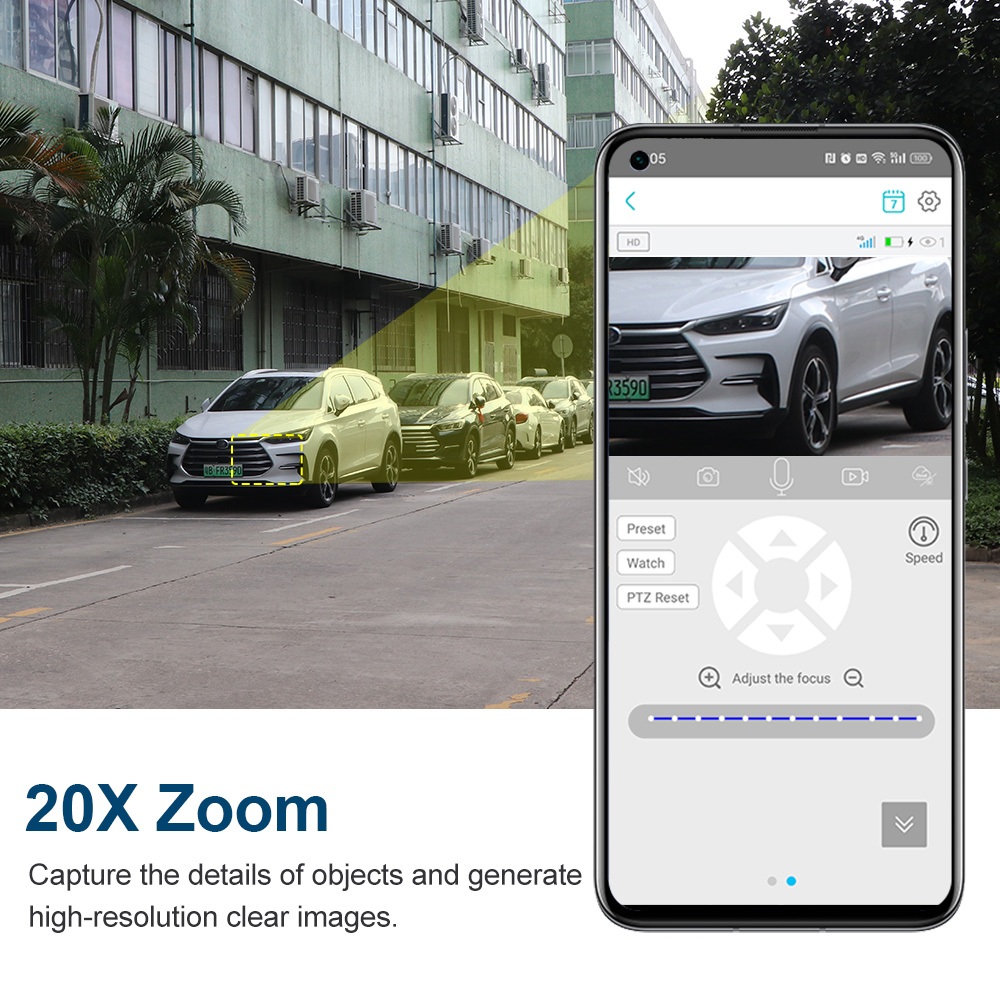 Ls VISION 4K 8MP 20X Zoom กล้องวงจรปิดไร้สาย 4G/WiFi กล้องโซล่าเซลล์เลนส์คู่ หน้าจอคู่ ซูมออปติคอล ติดตามมนุษย์ PTZ ระบบรักษาความปลอดภัย