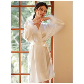 Feather งานแต่งงาน Dressing Robe ผู้หญิงฤดูร้อนบางเพื่อนเจ้า…