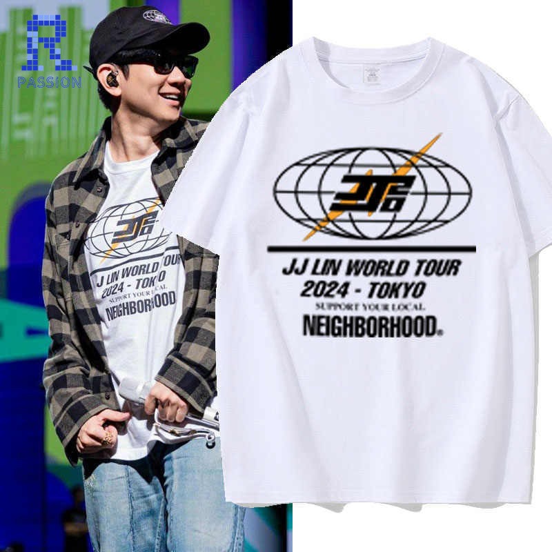 JJ Lin 2024 เสื้อยืด World Tour รูปแบบที่กําหนดเอง Concert Support Tops
