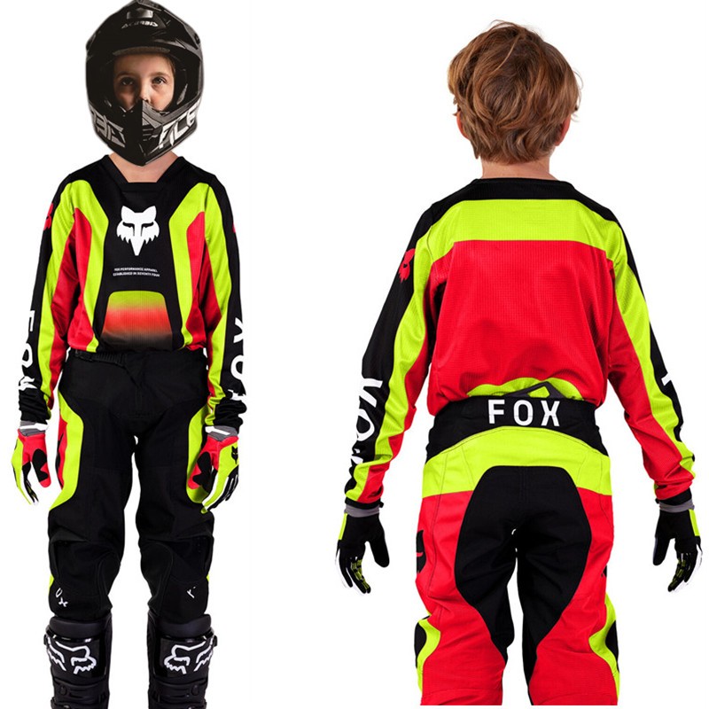 Fox Racing เด็กใหม่วิบาก 180 Flora jersey set