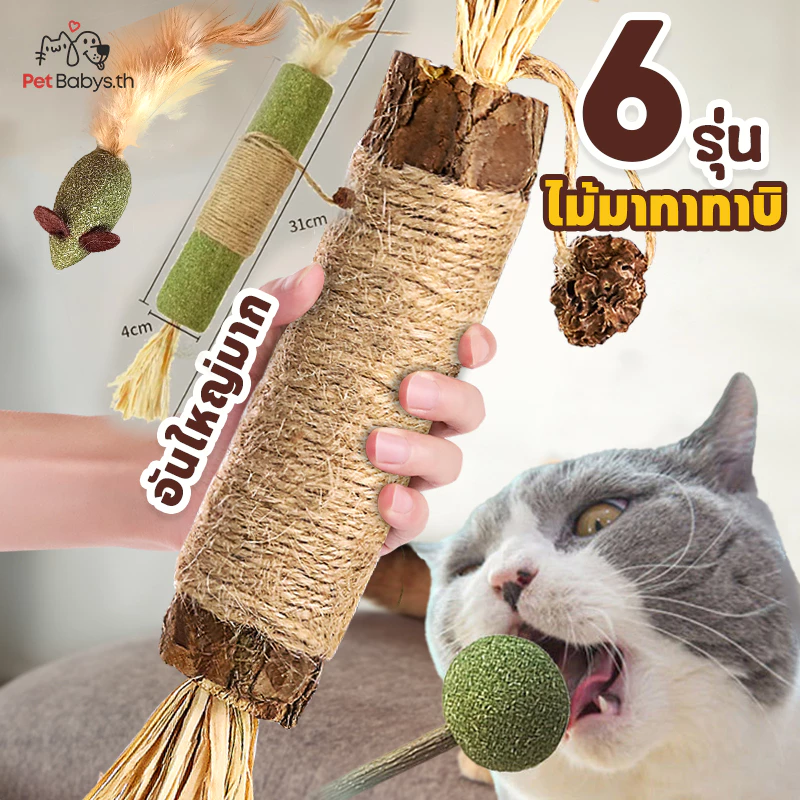 ไม้มาทาทาบิ 38cm 6 แบบ ขัดฟันแมว แคทนิปญี่ปุ่น ลดหินปูน