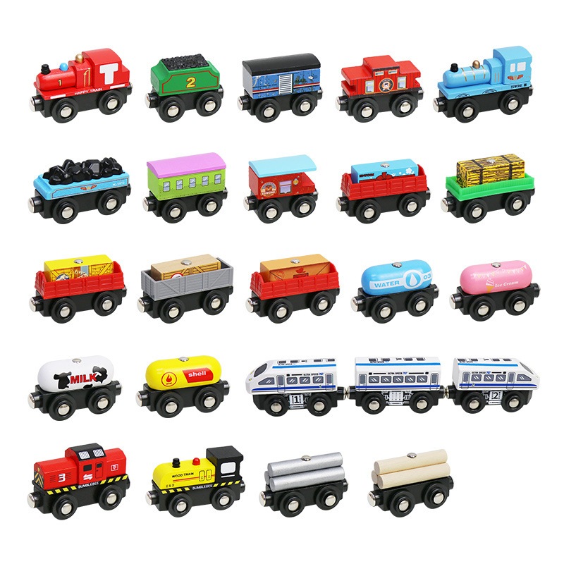 รถไฟโทมัสไม้ แม่เหล็ก ขนาดเล็ก ของเล่นสําหรับเด็ก