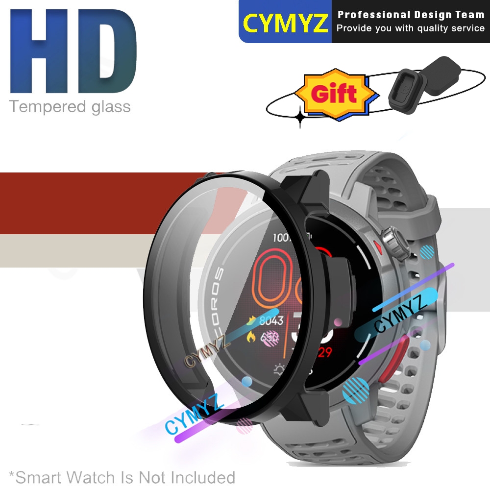 เคส COROS Pace Pro เคสป้องกัน COROS Pace 3 เคสเคส 360° ฟิล์มกันรอยหน้าจอรอบด้าน กระจกนิรภัย COROS Pa