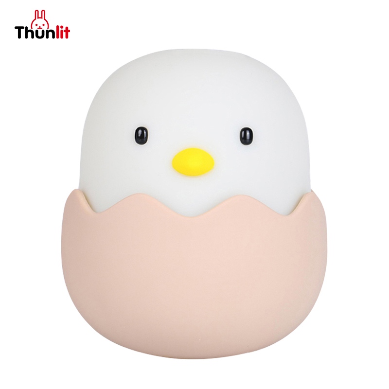 Thunlit โคมไฟไข่ ไฟกลางคืน หรี่แสงได้ ถนอมสายตา แสงอุ่นนวล 1200mAh ชาร์จไฟผ่าน USB ไอเดียของขวัญ