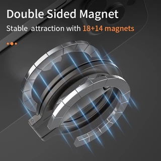 【แม่เหล็ก 2 ด้าน】ที่จับวงแหวนโทรศัพท์ 2 in 1 ถอดได้ หมุน 360° ใช้ได้ทุกมือถือรุ่นใหม่ ทุกยี่ห้อ