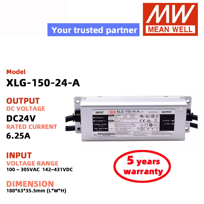 MEAN WELL XLG-150-12-A XLG-150-24-A XLG-150-LA XLG-150-MA XLG-150-HA LED driver power supply MEANWEL