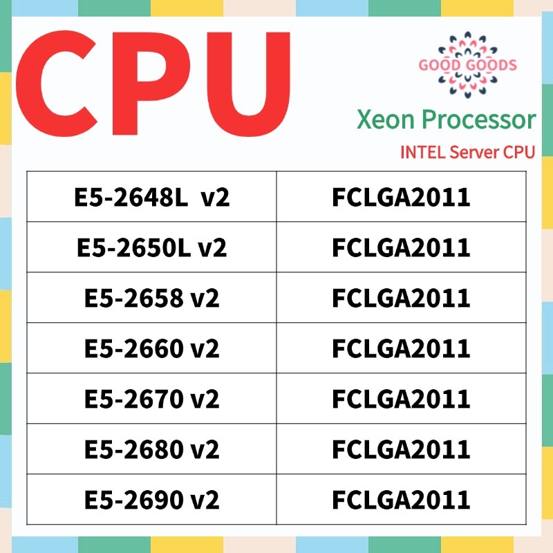 E5-2648l v2 E5-2650L v2 E5-2658 v2 E5-2660 v2 E5-2670 v2 E5-2680 v2 E5-2690 v2 INTEL Xeon Server CPU