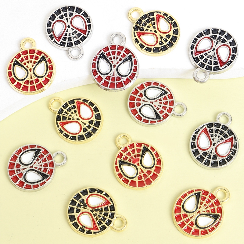 10ชิ้นน่ารักแมงมุมน้อย/พิษแมงมุมออกแบบเคลือบเสน่ห์ธีมอะนิเมะสร้อยคอสร้อยข้อมือพวงกุญแจกระเป๋าอุปกรณ์เสริมทําเองหยดน้ํามันจี้โลหะผสม-ของขวัญในอุดมคติชายแล