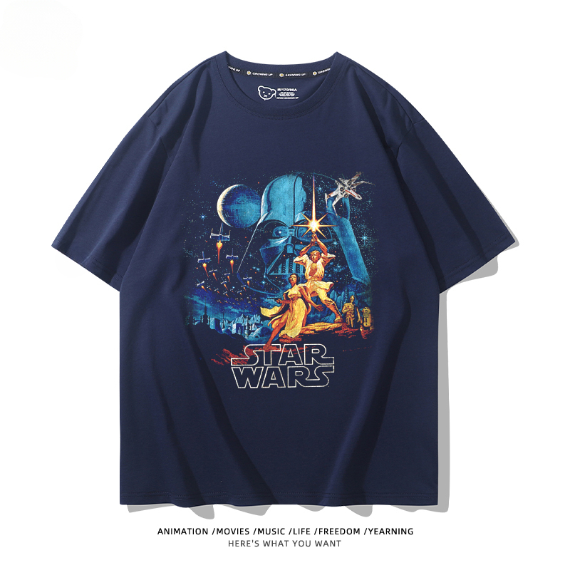 Uniqlo new Star Wars สินค้า Star Wars Star Wars เสื้อยืดผ้าฝ้ายแท้ Star Wars เทรนด์แขนสั้น 6524325