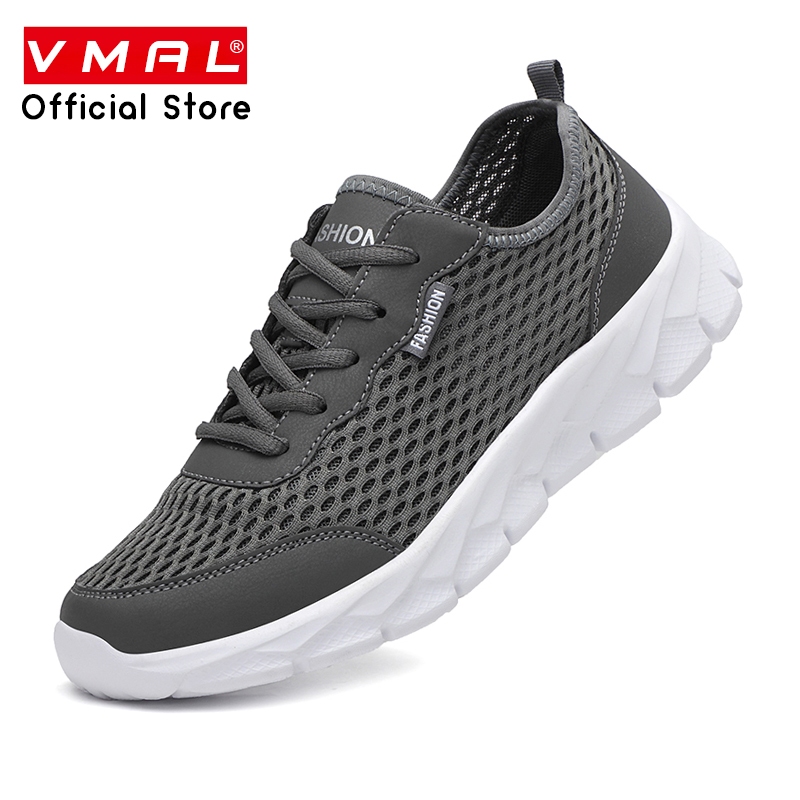 VMAL Men Casual Shoes Breathable Ultralight Mesh รองเท้าผ้าใบเหมาะสําหรับชีวิตทุกวัน Casual Sport Street All-match 38-48