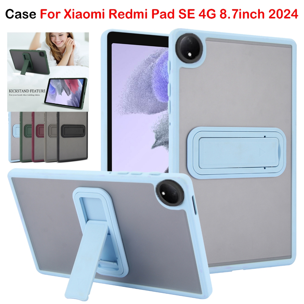 สําหรับ Xiaomi Redmi Pad SE 4G 8.7 นิ้ว 2024 คุณภาพสูง TPU ปรับพับกันกระแทกฝาครอบ Redmi Pad SE 4G 8.7 "ขอบสีแท็บเล็ตป้องกันกรณี