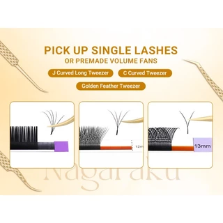 Nagaraku Precision Fiber Tip Tweezer สําหรับต่อขนตา Professional แหนบขนตา Antistatic ตรง