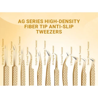 Nagaraku Precision Fiber Tip Tweezer สําหรับต่อขนตา Professional แหนบขนตา Antistatic ตรง