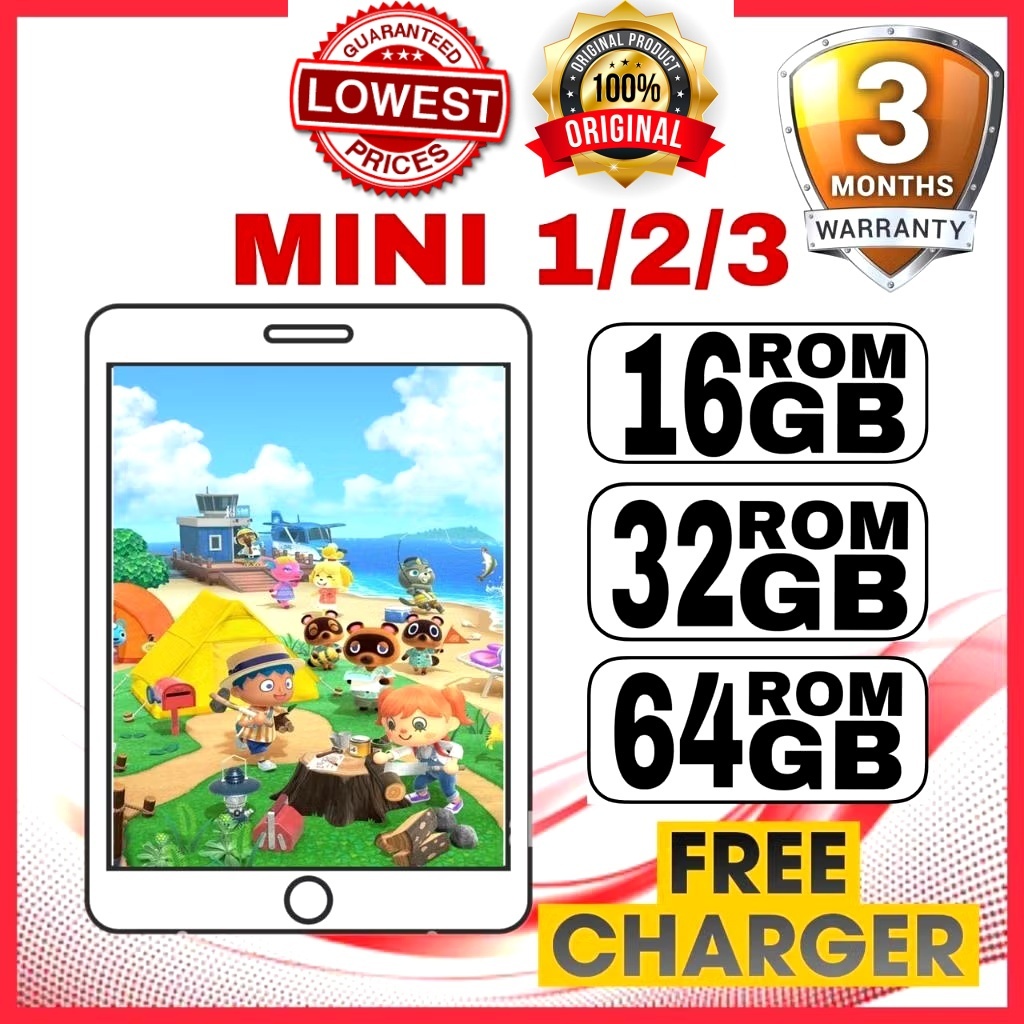 แท็บเล็ต iOS ของแท้ 100% Mini 1 7.9 นิ้ว 16GB รองรับ youtube kids & Playing kids Games