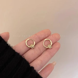 [จูวบิวตี้]ใหม่เกาหลีใต้ธรรมดาวงกลมต่างหูหัวเข็มขัดหญิงอาวุโสความรู้สึกแหวนหูขนาดเล็กเฉพาะอารมณ์ต่างหูขายส่ง