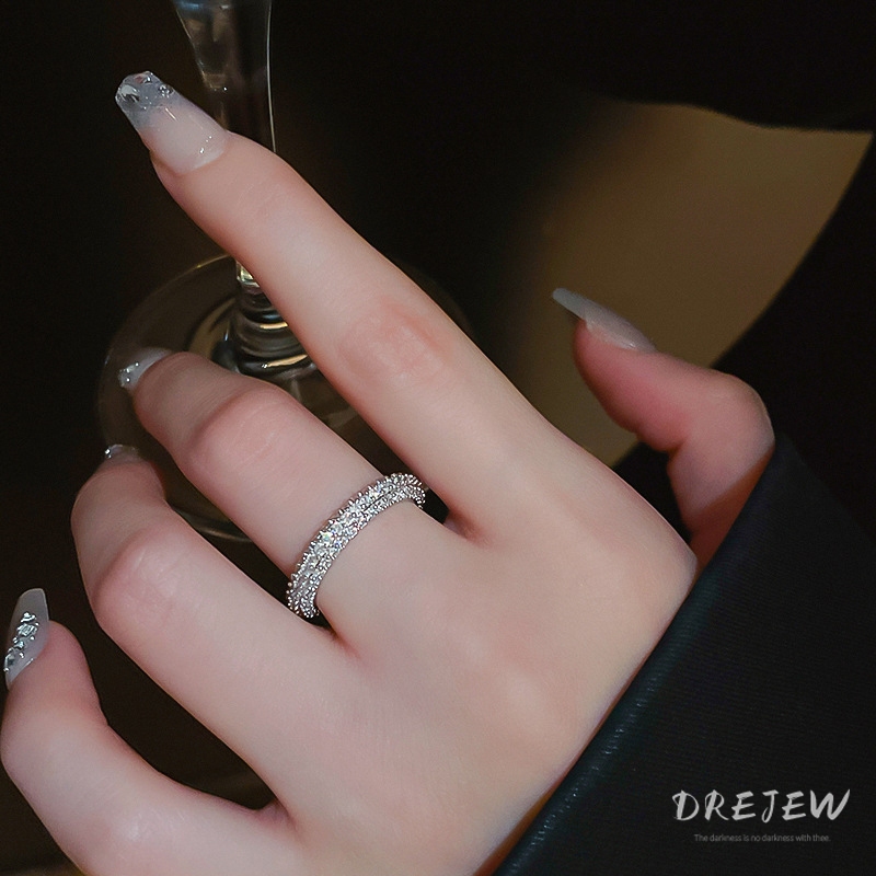 เดรเจว ทองแท้ชุบด้วยไฟฟ้าเพทายบิดเปิดแหวนแหวนระดับไฮเอนด์ของผู้หญิง ราคา ถูกที่สุด ดีลบีเคเค แกลเลอรีภาพที่ 5