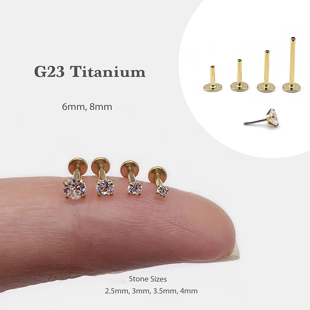 ต่างหูแบบกดขนาด 2.5mm~4mm •ต่างหูแบบแบนไร้เกลียว•ต่างหู Tragus•ต่างหูพินนา•กระดุมจมูก•กระดุมปาก