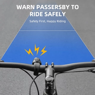 WEST BIKING กระดิ่ง USB ชาร์จ 80DB แตรเตือนความปลอดภัยจักรยานเสือภูเขาแฮนด์จักรยานอุปกรณ์ขี่รถจักรยาน